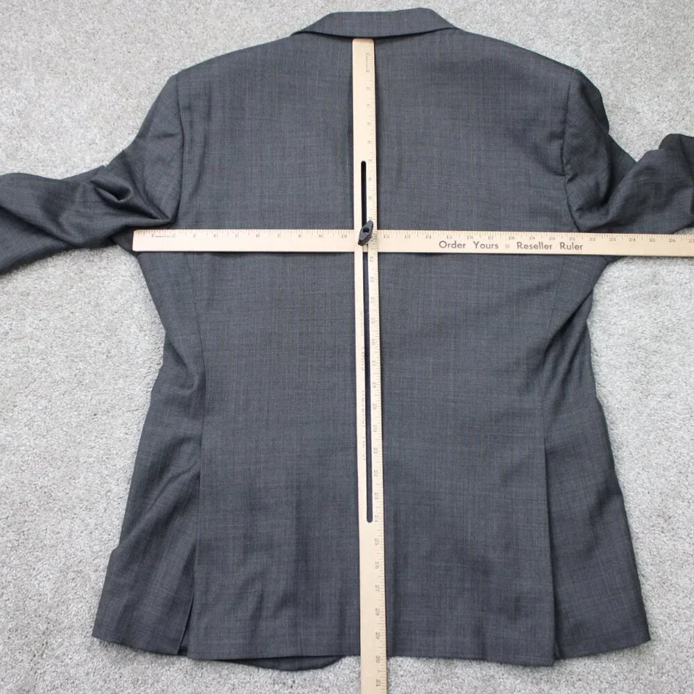 Jos.‎ A. Bank Gordon Blazer Men 46R Gray Traveler Wool 2 Button Double Vent